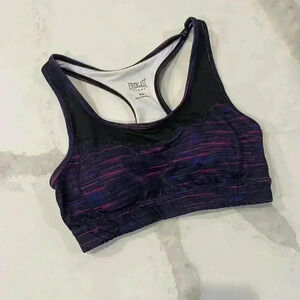 Everlast Sport Athletic Racerback Padded Purple/Black Sports Bra Women’s Medium